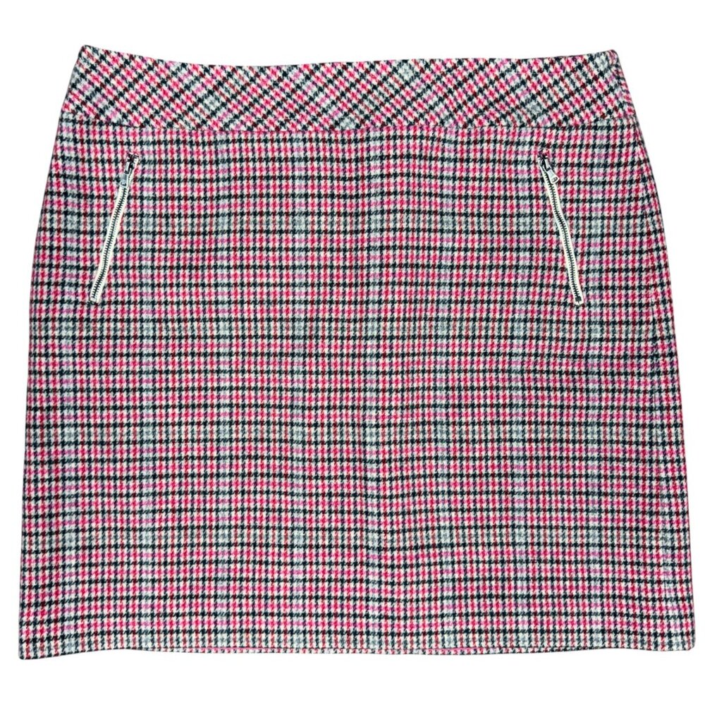 EUC Women's TALBOTS Houndstooth Wool Plaid Skirt‎ | Size 16